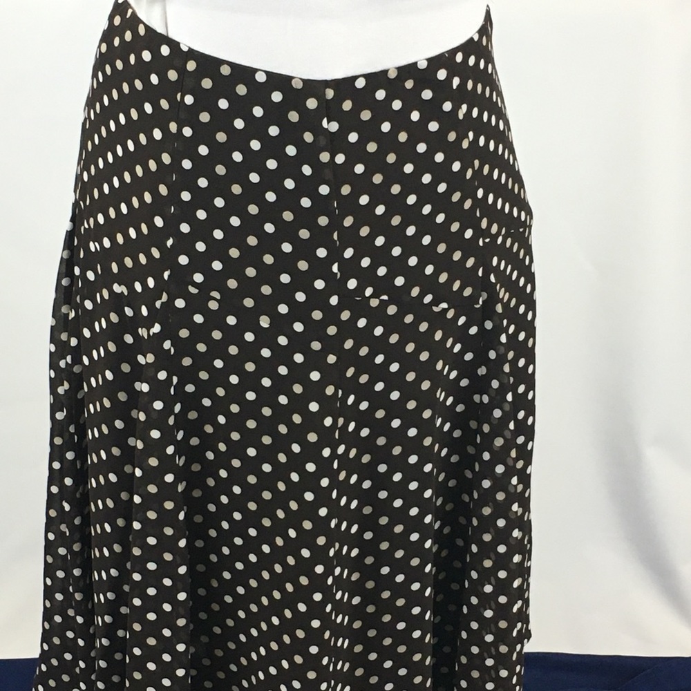 Nine & Co. Brown Polka Dot Skirt Size 8